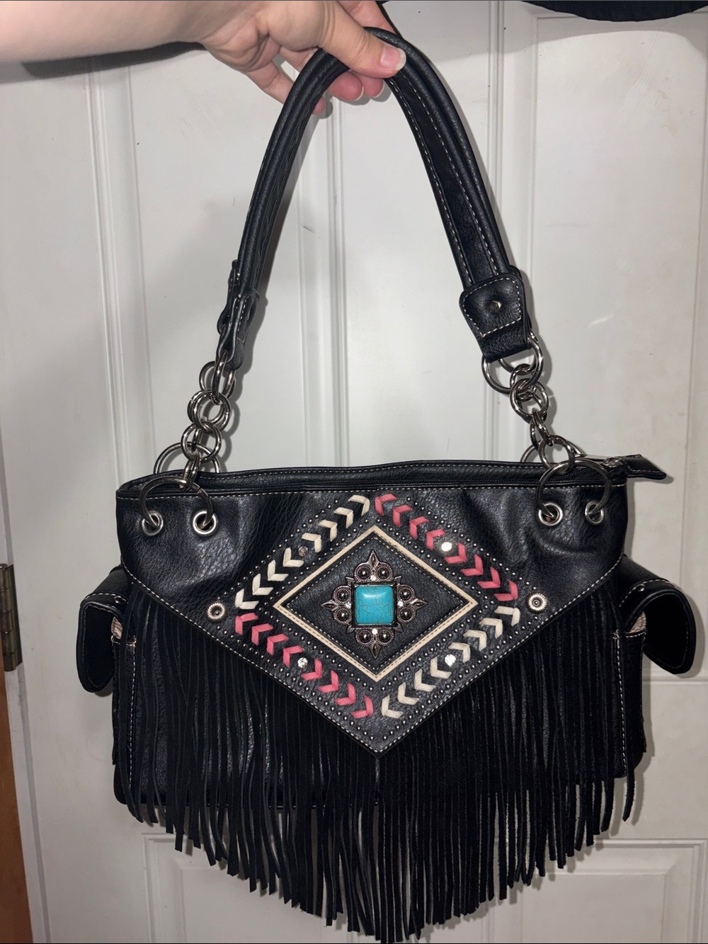 Western Boho Concealed Carry Fringe Shoulder Bag